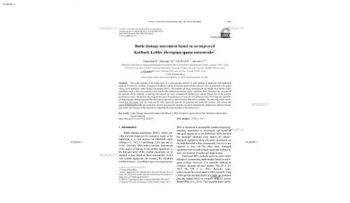 Battle damage assessment based on an improved Kullback-Leibler divergence sparse autoencoder*